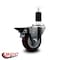 Service Caster 3.5'' Maroon Poly Swivel 1-3/8'' Expanding Stem Caster with Brake SCC-EX20S3514-PPUB-MRN-PLB-138 - alternate 4